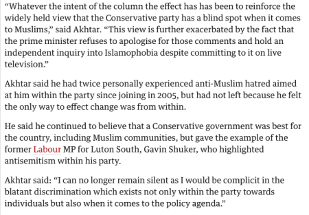 Quote from a Guardian article on Islamophobia